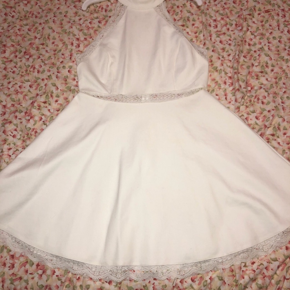 white dress with lace